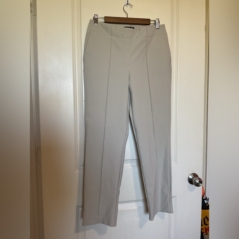 Rachel Zoe Straight Leg Tailored Pants - Light Gray